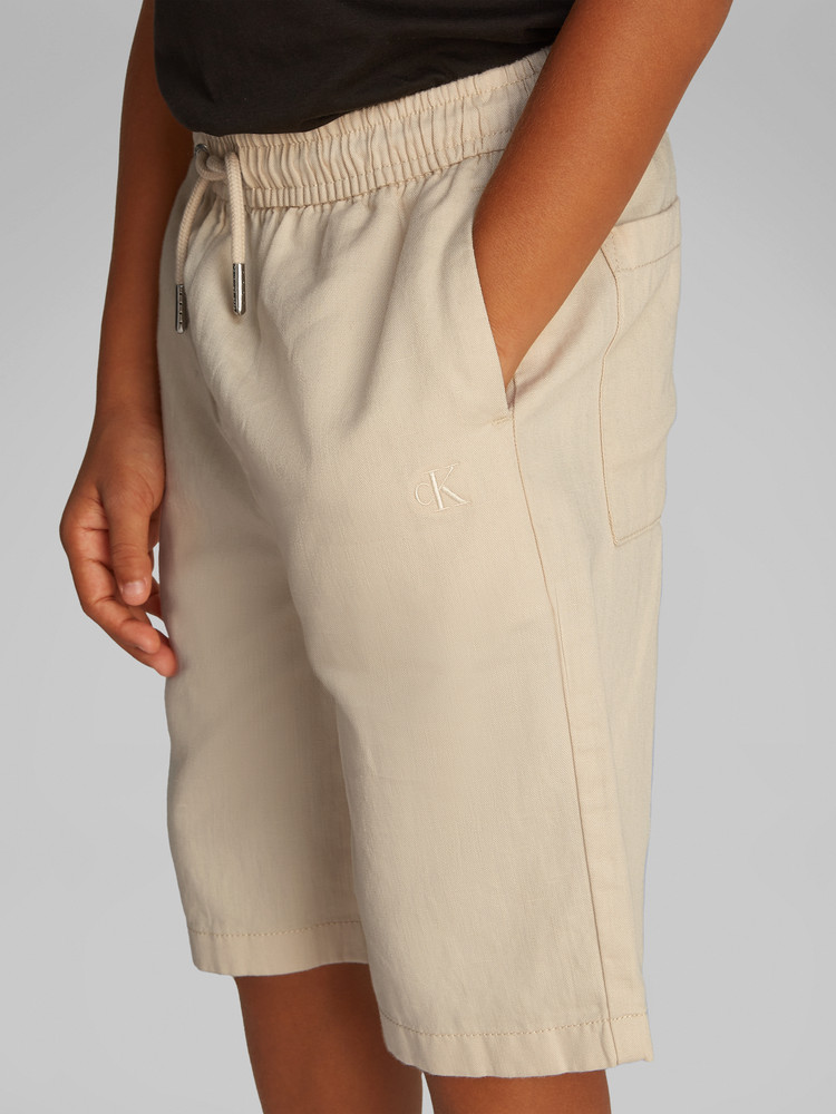 LINEN RELAXED SHORTS Beige LINEN RELAXED SHORTS Beige