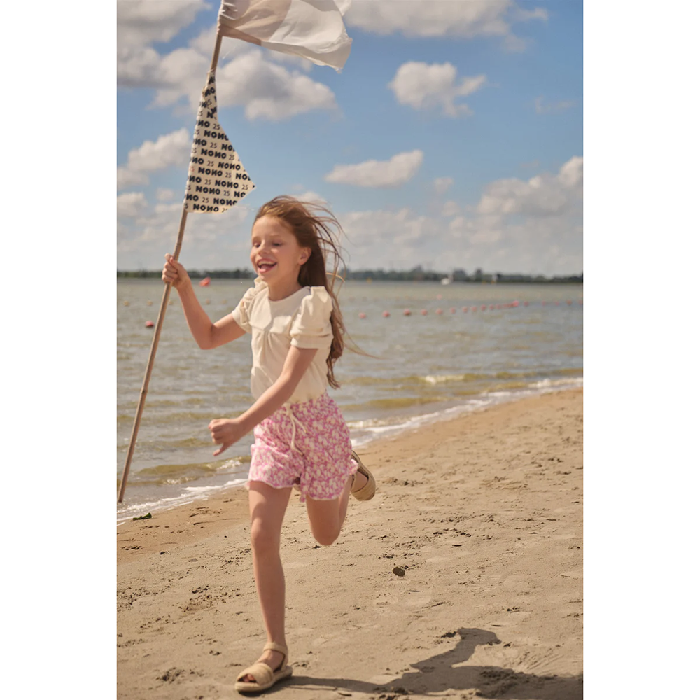 Kit Structured Jersey Top with fancy sleeves Off White Kit Structured Jersey Top with fancy sleeves Off White