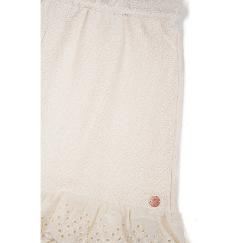 Sara Structured Jersey Short Off White Sara Structured Jersey Short Off White