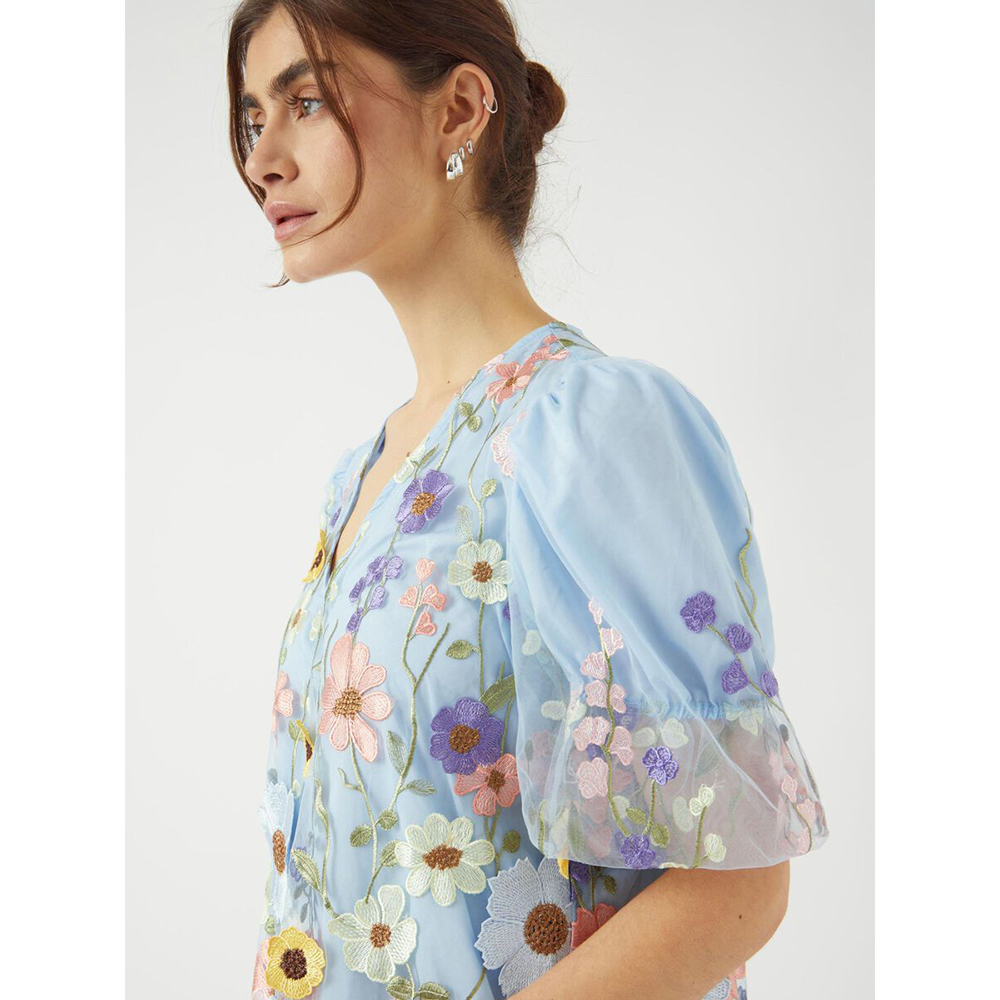 YASFLOWERING SS DRESS NEW - SHOW Blauw YASFLOWERING SS DRESS NEW - SHOW Blauw