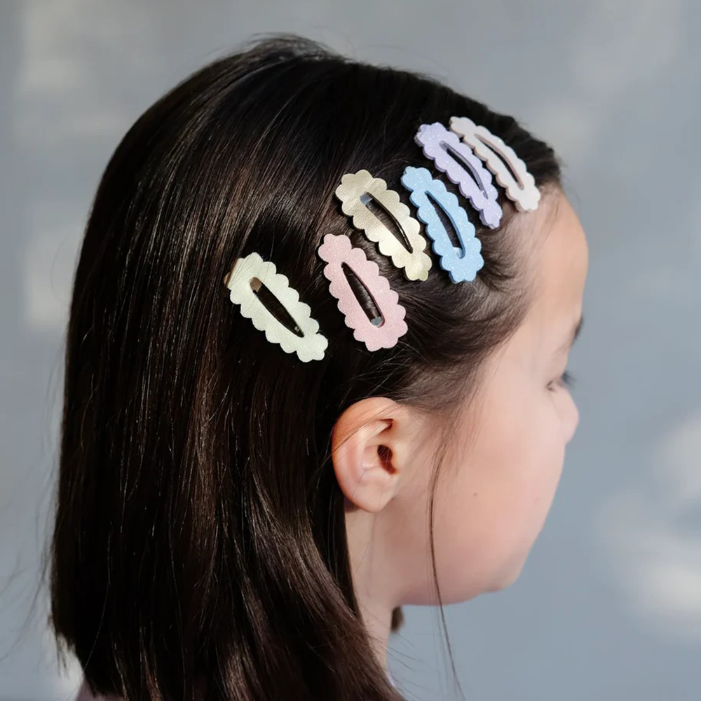 Scalloped Sparkle Mini Clic Clacs Multi Scalloped Sparkle Mini Clic Clacs Multi