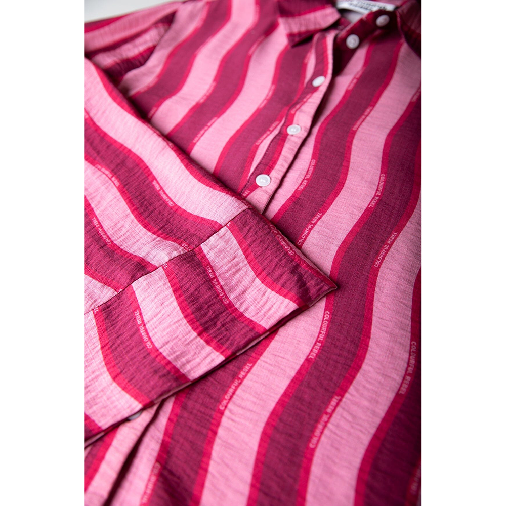 Tia Striped Kimono Sleeve Blouse Roze Tia Striped Kimono Sleeve Blouse Roze