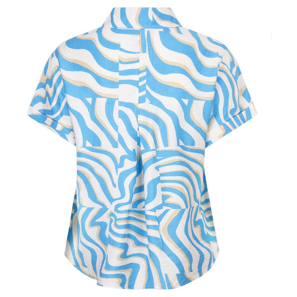 Blouse Electric Zebra Blauw Blouse Electric Zebra Blauw