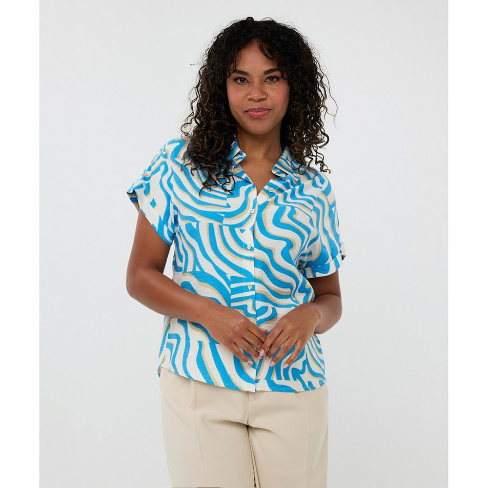 Blouse Electric Zebra Blauw Blouse Electric Zebra Blauw