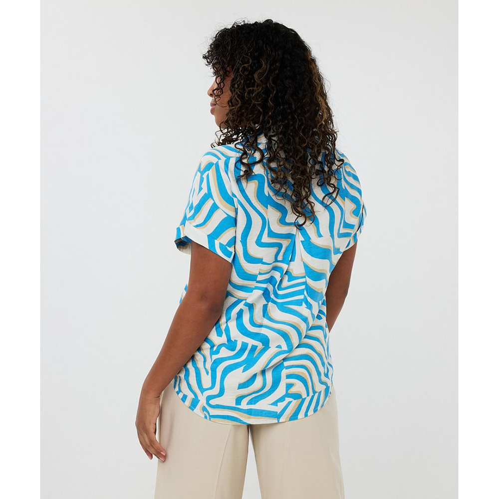 Blouse Electric Zebra Blauw Blouse Electric Zebra Blauw
