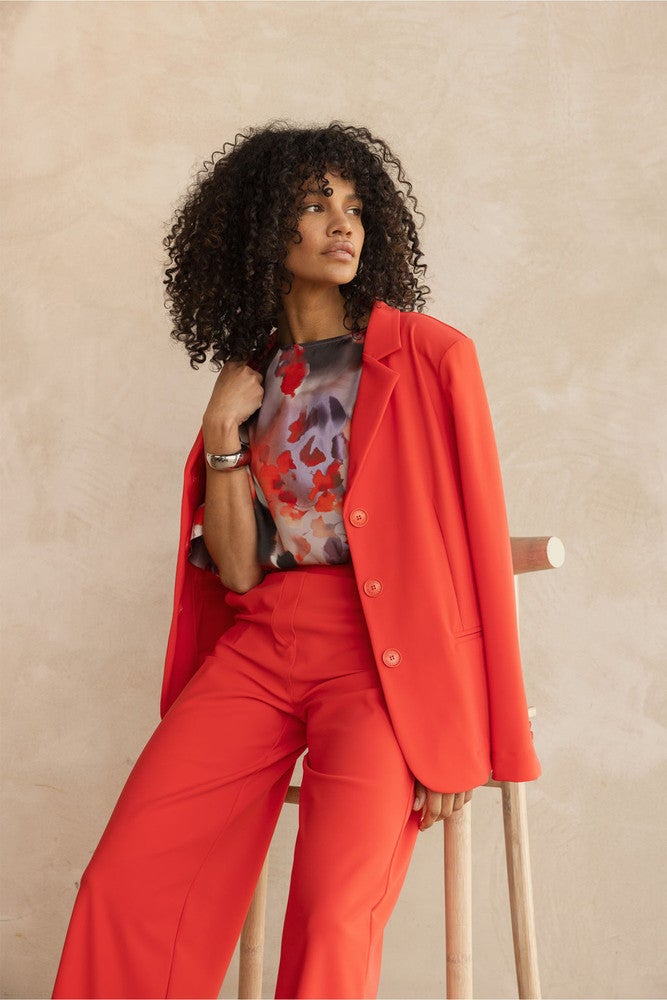 Bria bonded blazer Rood Bria bonded blazer Rood