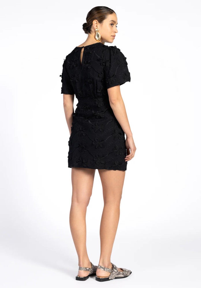 CELINA EMBROIDERY VIS 671 Dress Zwart 1 CELINA EMBROIDERY VIS 671 Dress Zwart 1