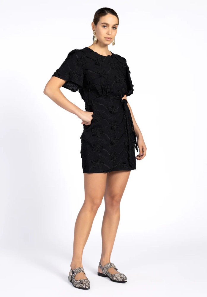 CELINA EMBROIDERY VIS 671 Dress Zwart 1 CELINA EMBROIDERY VIS 671 Dress Zwart 1