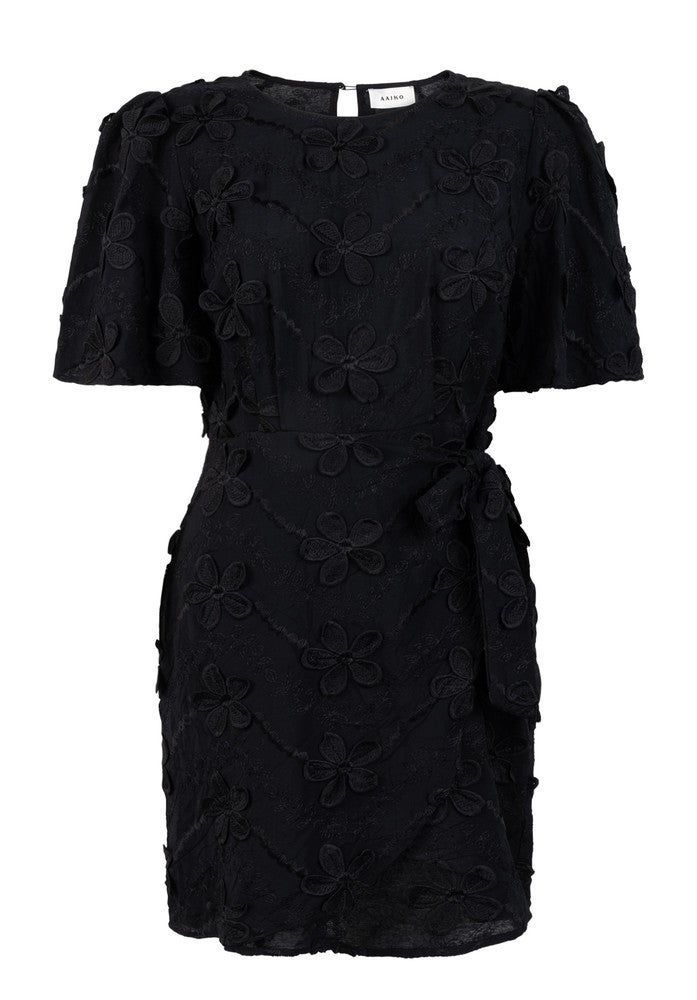 CELINA EMBROIDERY VIS 671 Dress Zwart 1 CELINA EMBROIDERY VIS 671 Dress Zwart 1