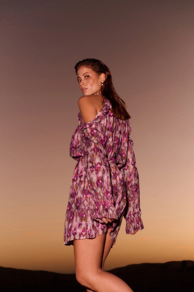 NALEDI IKAT CO 588 dress Paars NALEDI IKAT CO 588 dress Paars