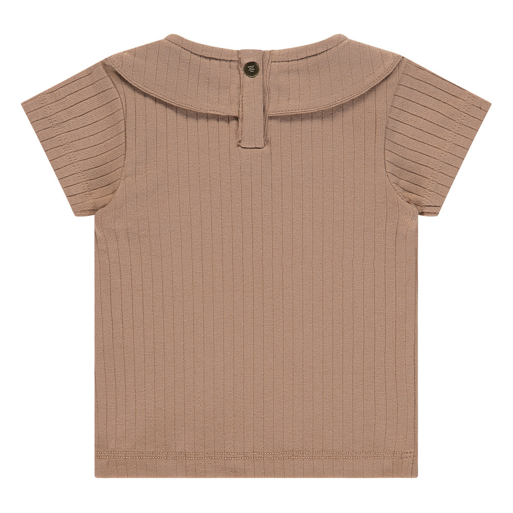baby t shirt shortsleeve Tiny rib met kraagje Roze baby t shirt shortsleeve Tiny rib met kraagje Roze