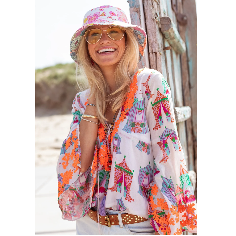 Wide Sleeves Top Multi Wide Sleeves Top Multi