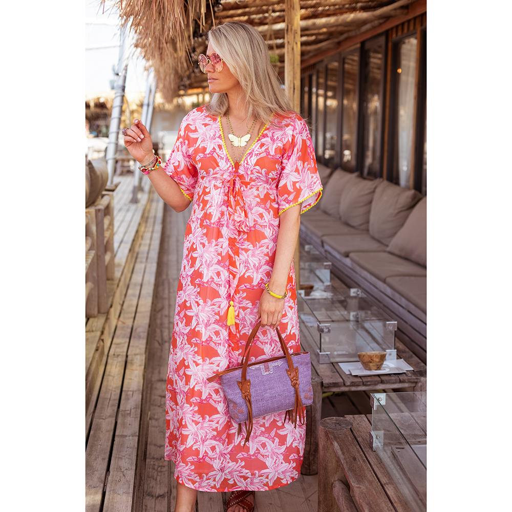 Lelies Long Dress Oranje Lelies Long Dress Oranje