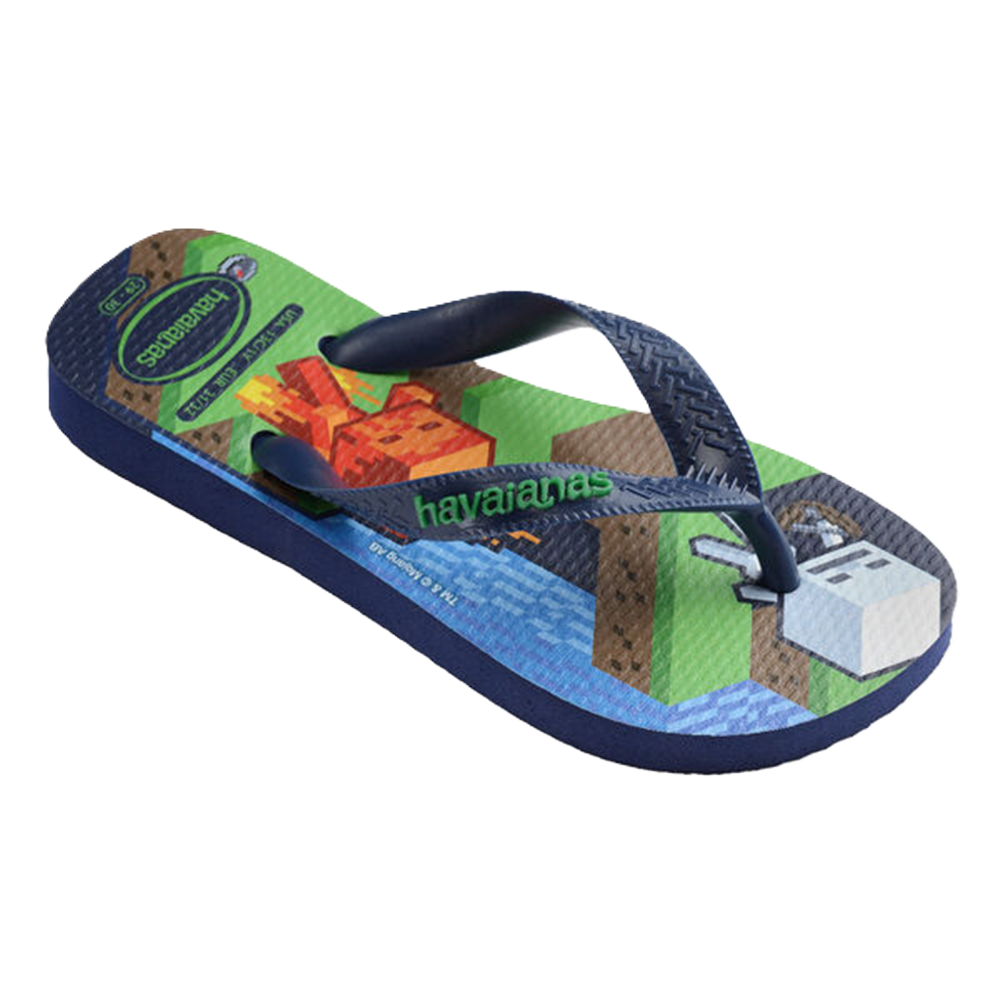 Havaianas Kids Minecraft Steve Blauw Havaianas Kids Minecraft Steve Blauw
