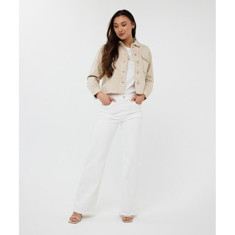 Jacket embroidery flower Zand Jacket embroidery flower Zand