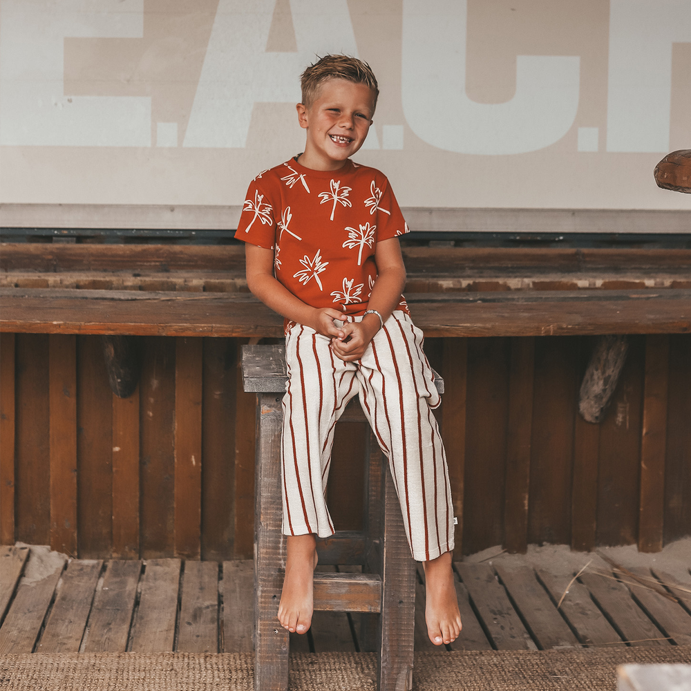 Sketchy Palm Relaxed Tee Allover Rood Sketchy Palm Relaxed Tee Allover Rood