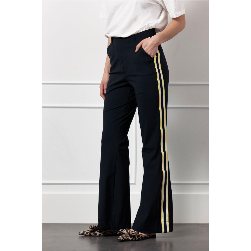 Nola tape flair trousers Donker Blauw Nola tape flair trousers Donker Blauw