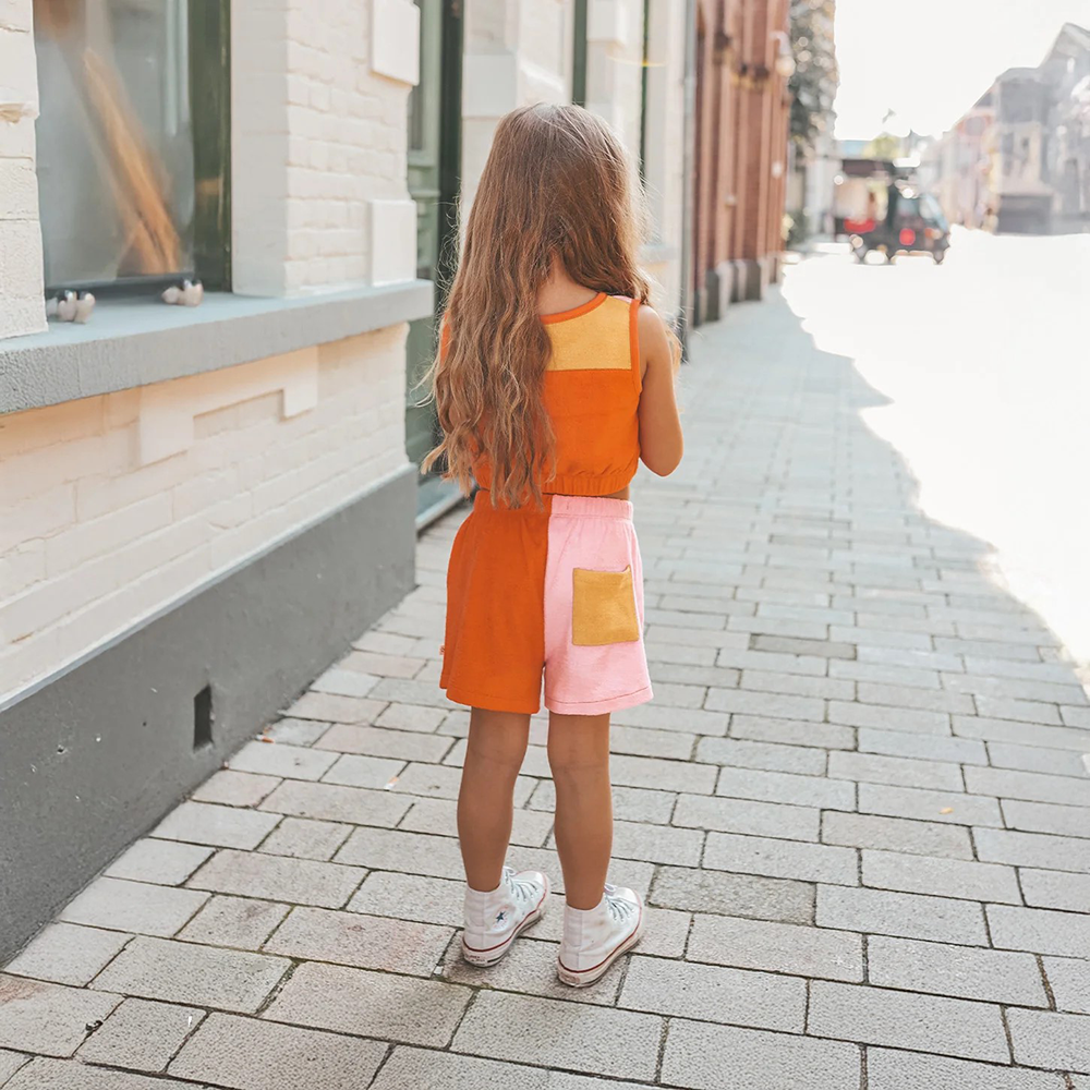 Terry Contrast Shorts PinkRed Multi Terry Contrast Shorts PinkRed Multi