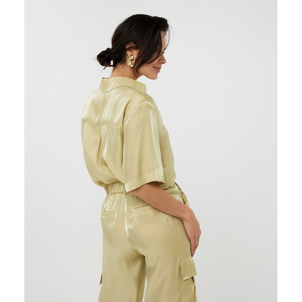 Blouse oversized silky touch Groen Blouse oversized silky touch Groen