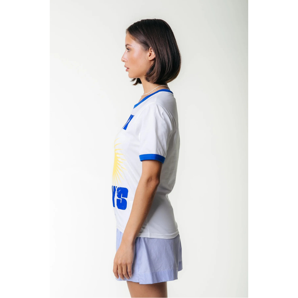 Sunny Days Ringer Boxy Tee Wit 1 Sunny Days Ringer Boxy Tee Wit 1