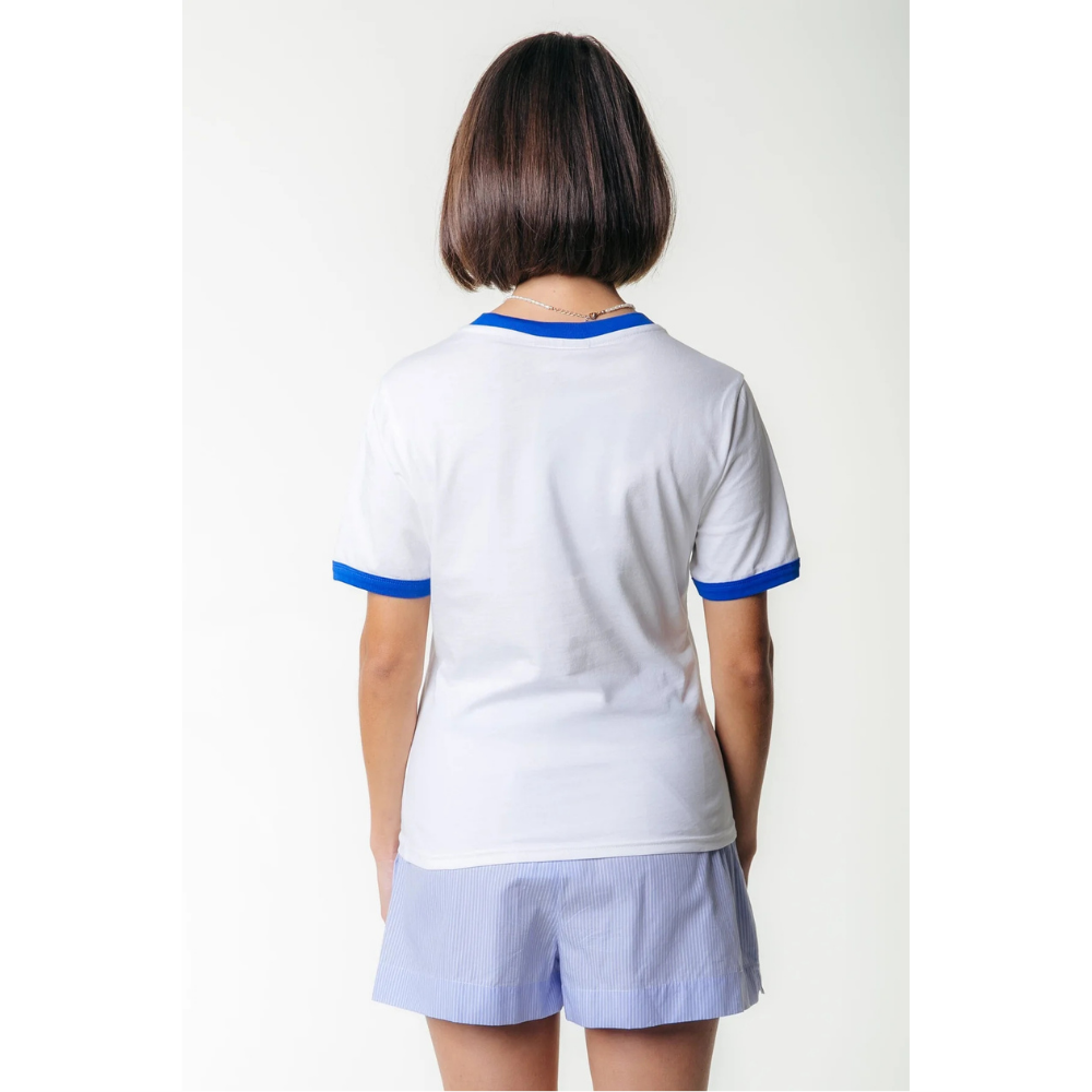 Sunny Days Ringer Boxy Tee Wit 1 Sunny Days Ringer Boxy Tee Wit 1