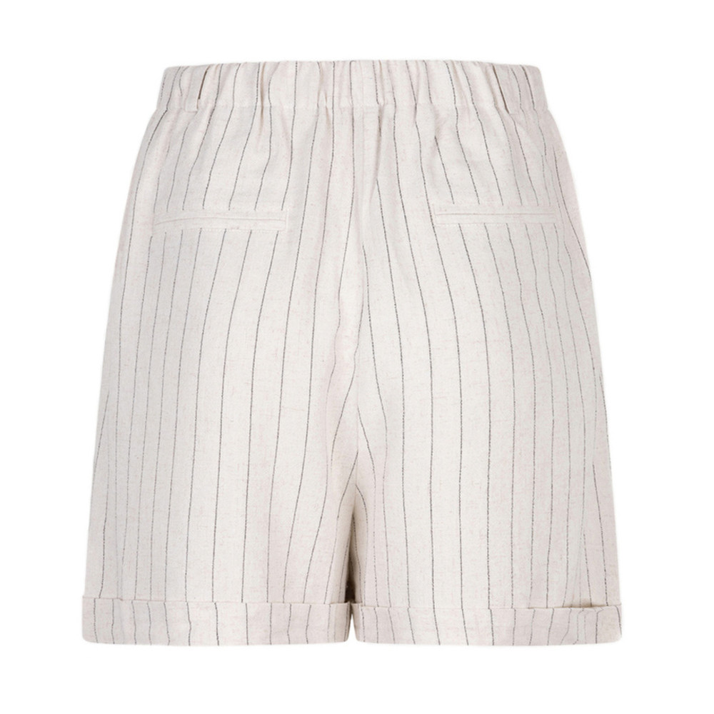 Shorts linen stripe Zand Shorts linen stripe Zand