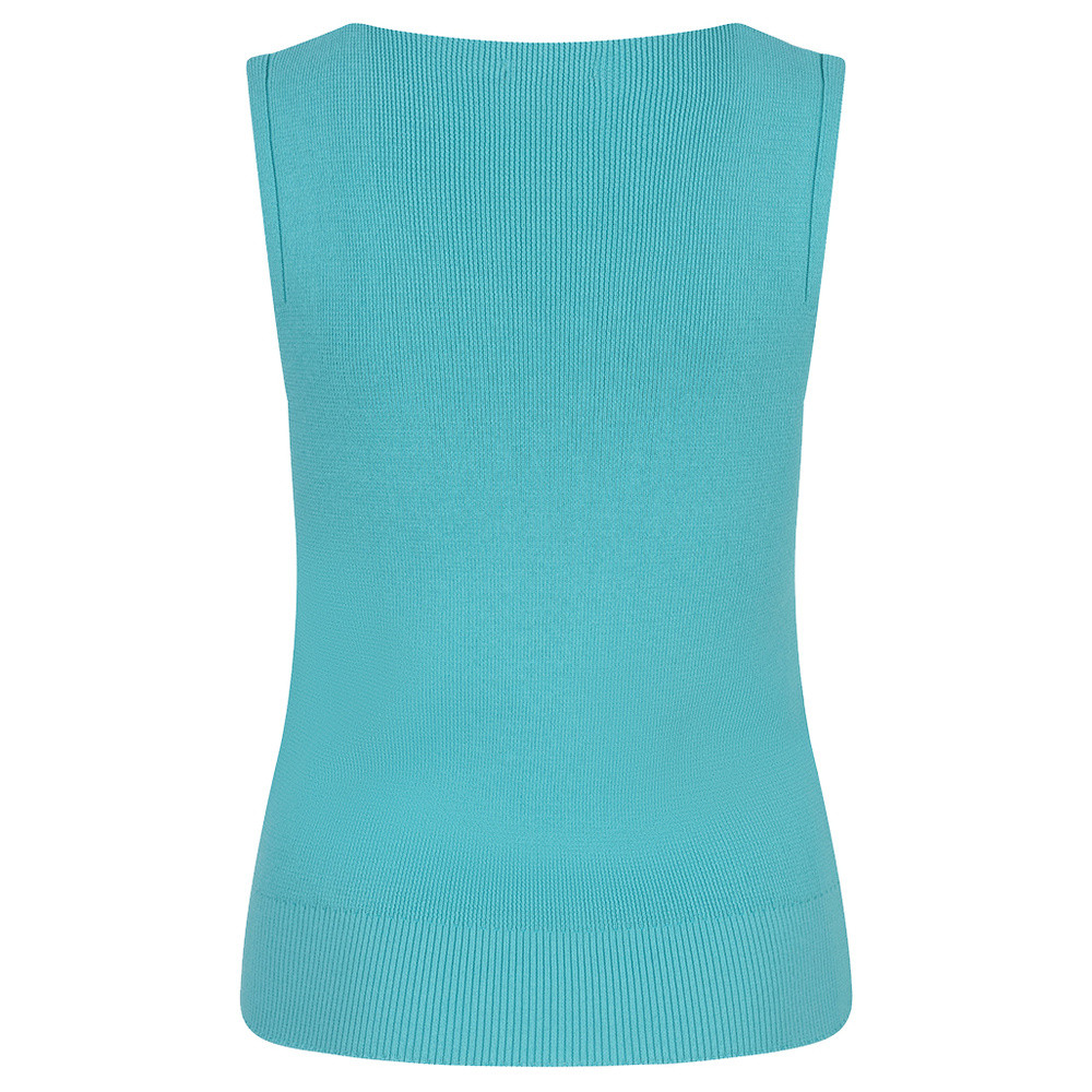 Top rib V-neck Sleeveless Blauw Top rib V-neck Sleeveless Blauw