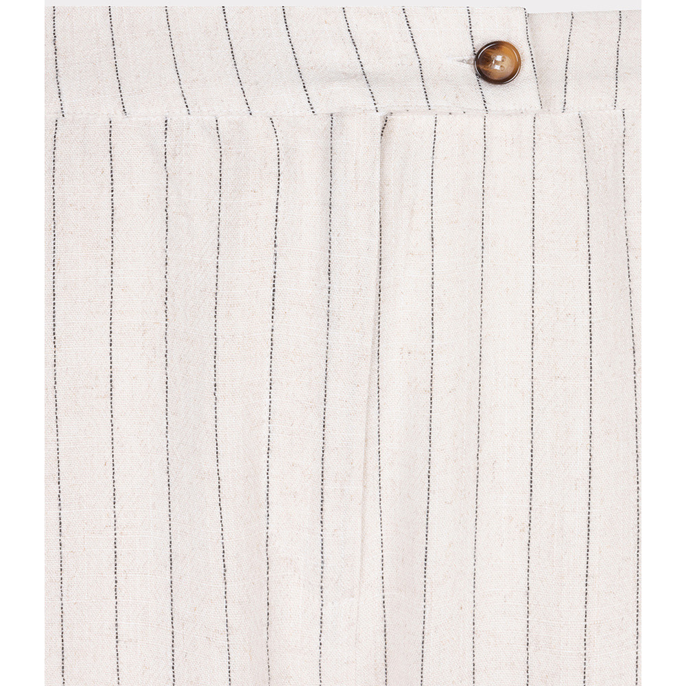 Trousers linen striped Zand Trousers linen striped Zand