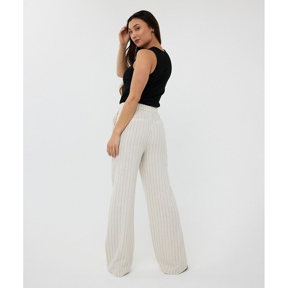 Trousers linen striped Zand Trousers linen striped Zand