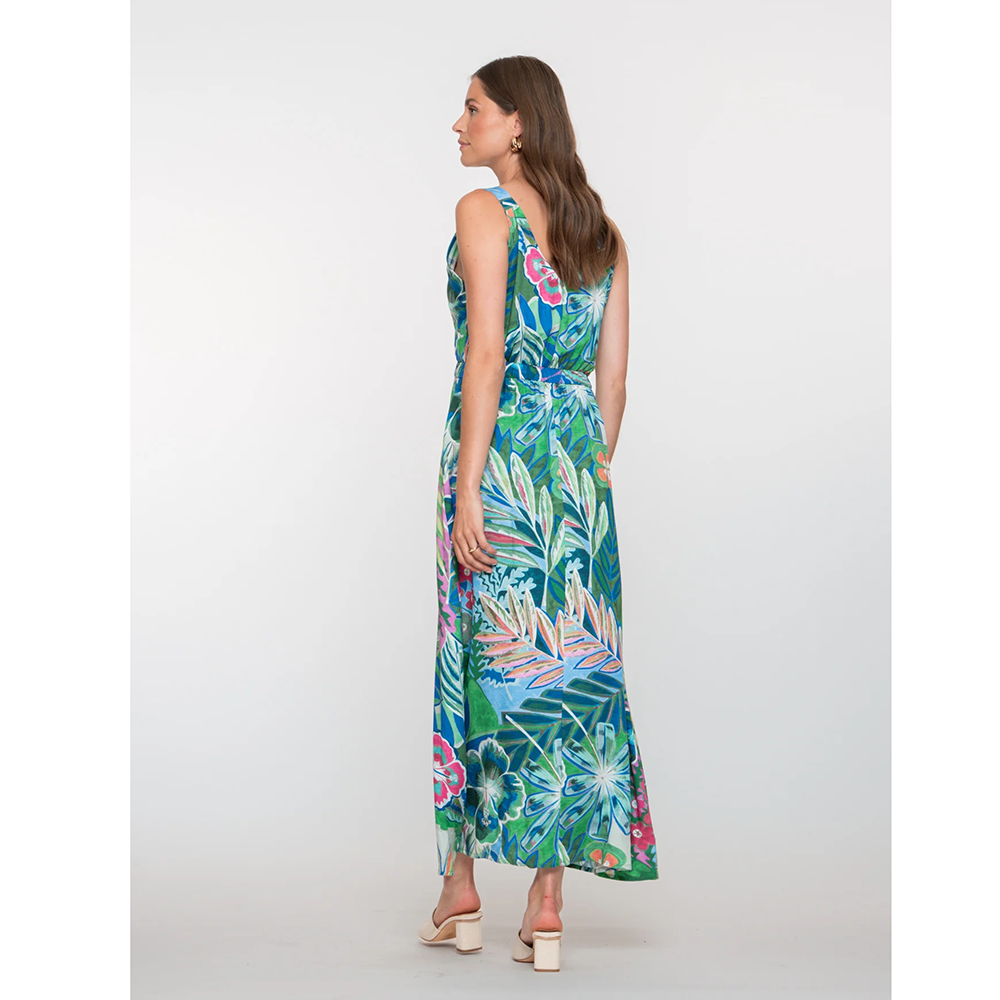 Floral Maxi Dress Blauw Floral Maxi Dress Blauw