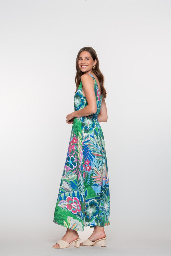 Floral Maxi Dress Blauw Floral Maxi Dress Blauw