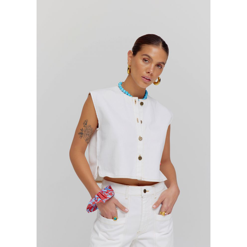 GILLY-GILET Off White GILLY-GILET Off White
