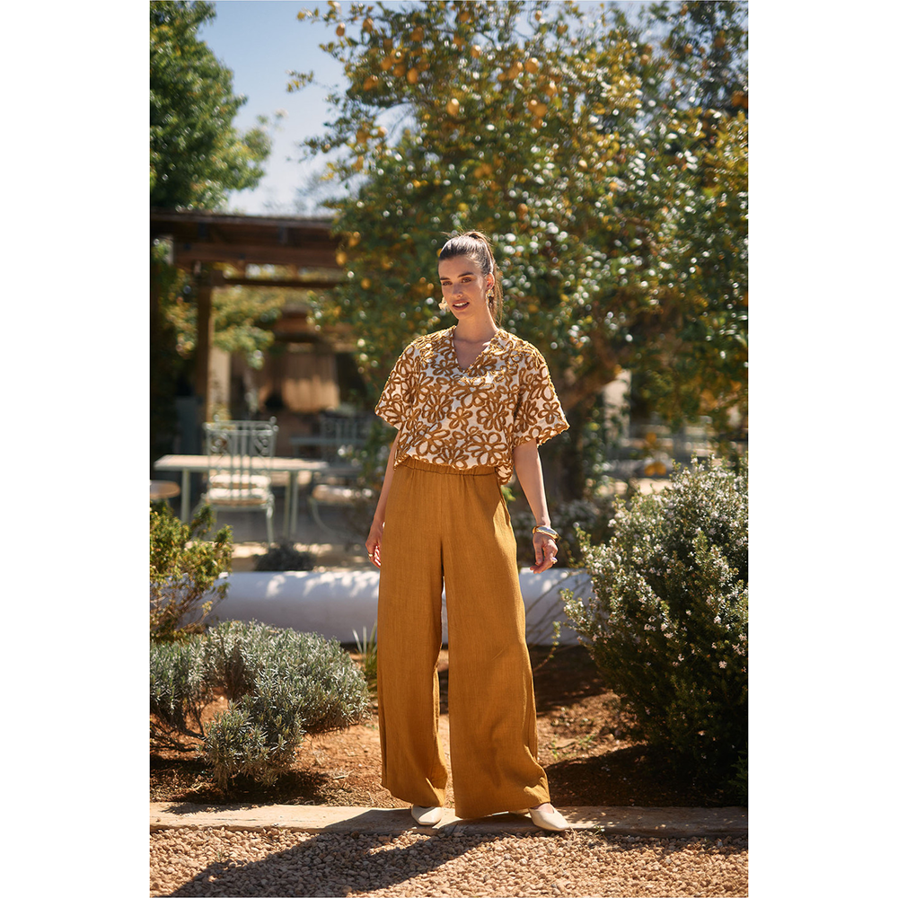 Grace linen look trousers Goud Grace linen look trousers Goud