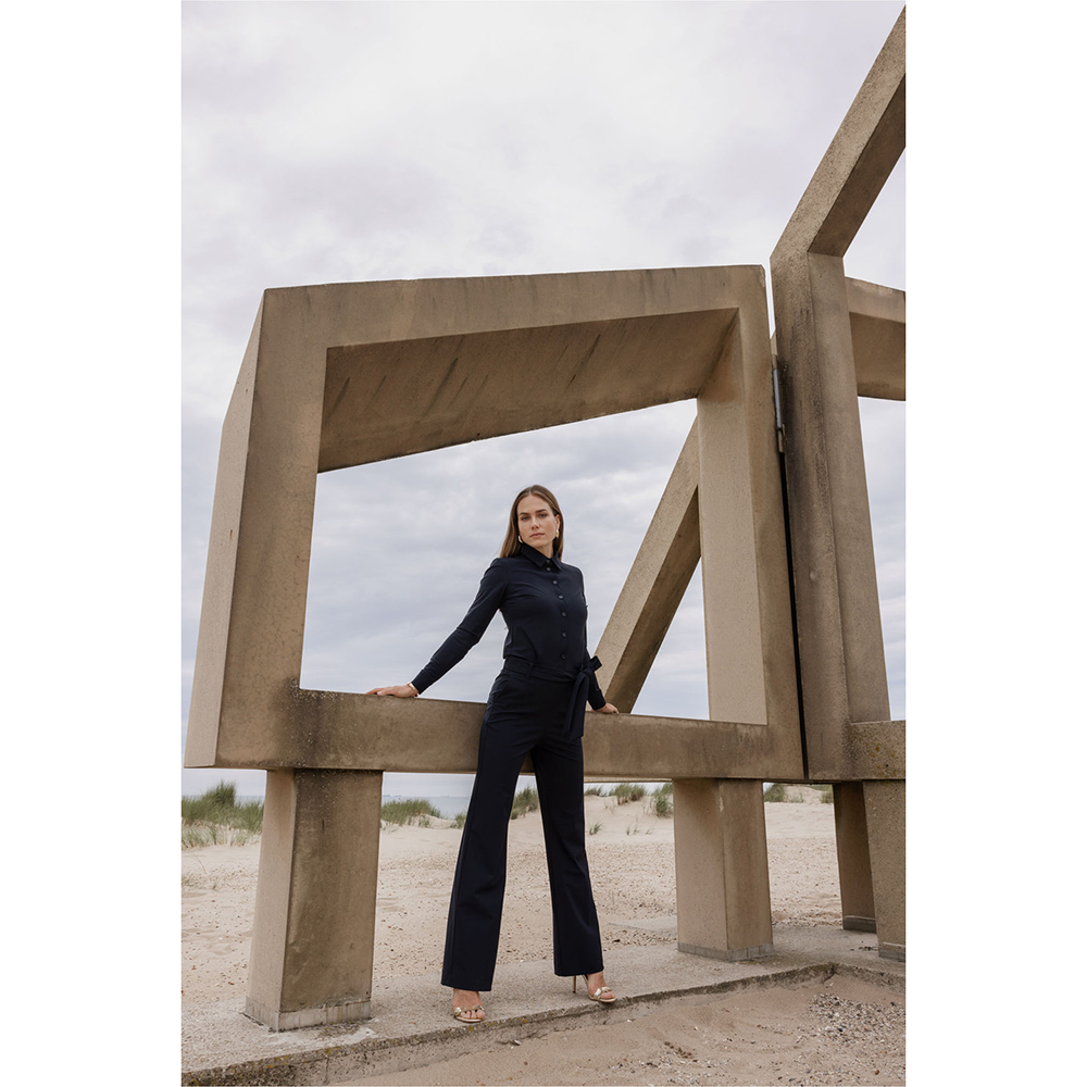 Angel Long Sleeve Jumpsuit Donker Blauw Angel Long Sleeve Jumpsuit Donker Blauw