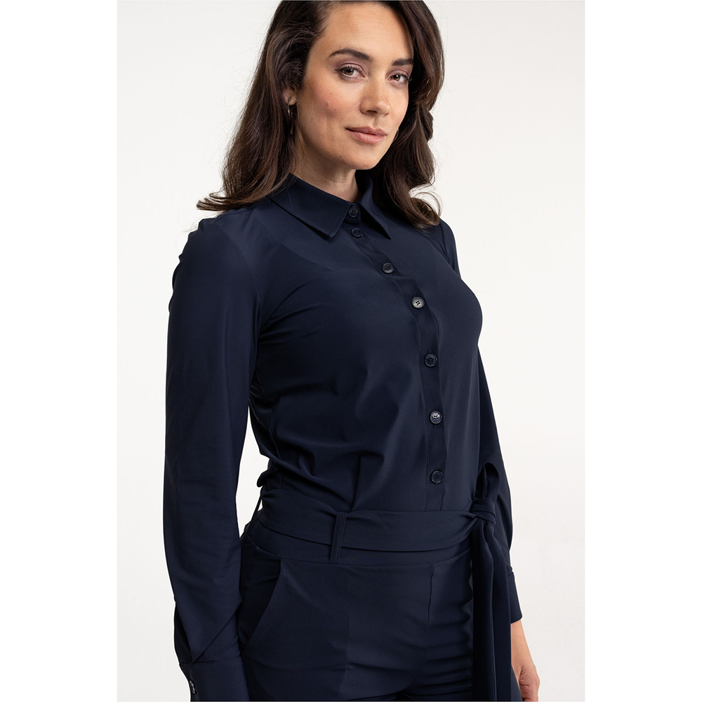 Angel Long Sleeve Jumpsuit Donker Blauw Angel Long Sleeve Jumpsuit Donker Blauw