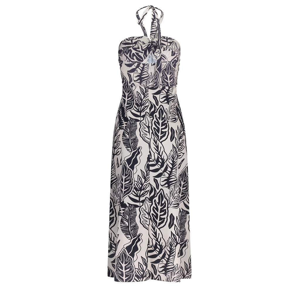 Itske leaves dress Blauw Itske leaves dress Blauw