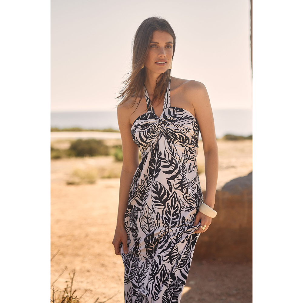 Itske leaves dress Blauw Itske leaves dress Blauw