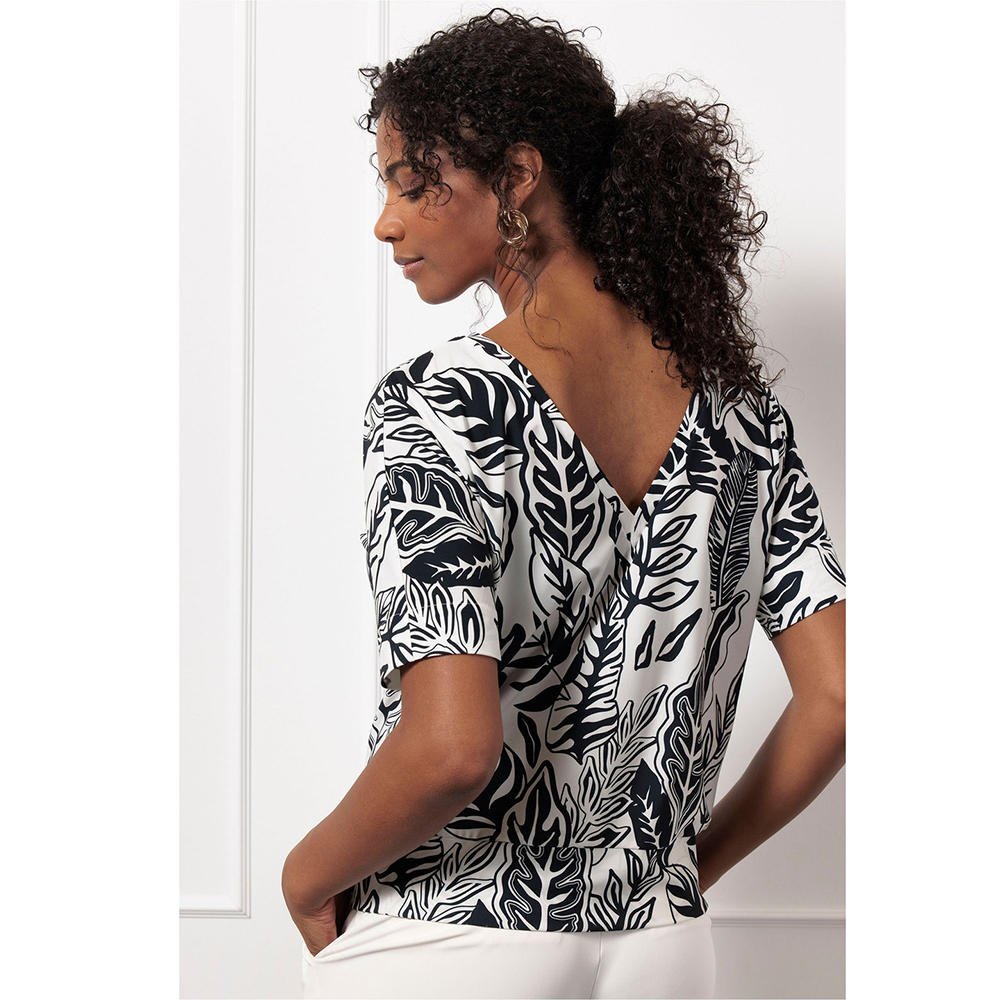 Mechi 2 way leaves top Blauw Mechi 2 way leaves top Blauw