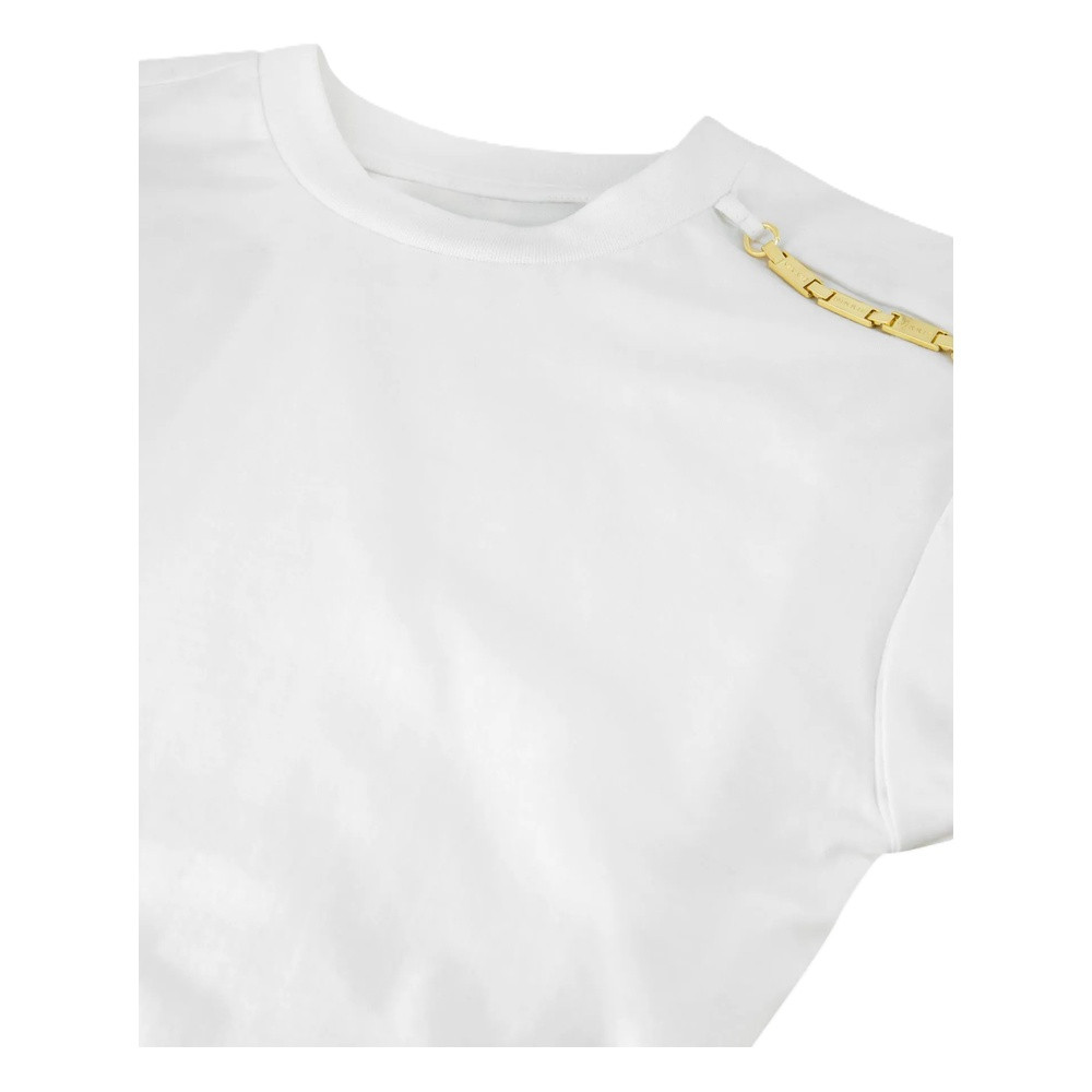 Epaulette T-Shirt Wit 1 Epaulette T-Shirt Wit 1