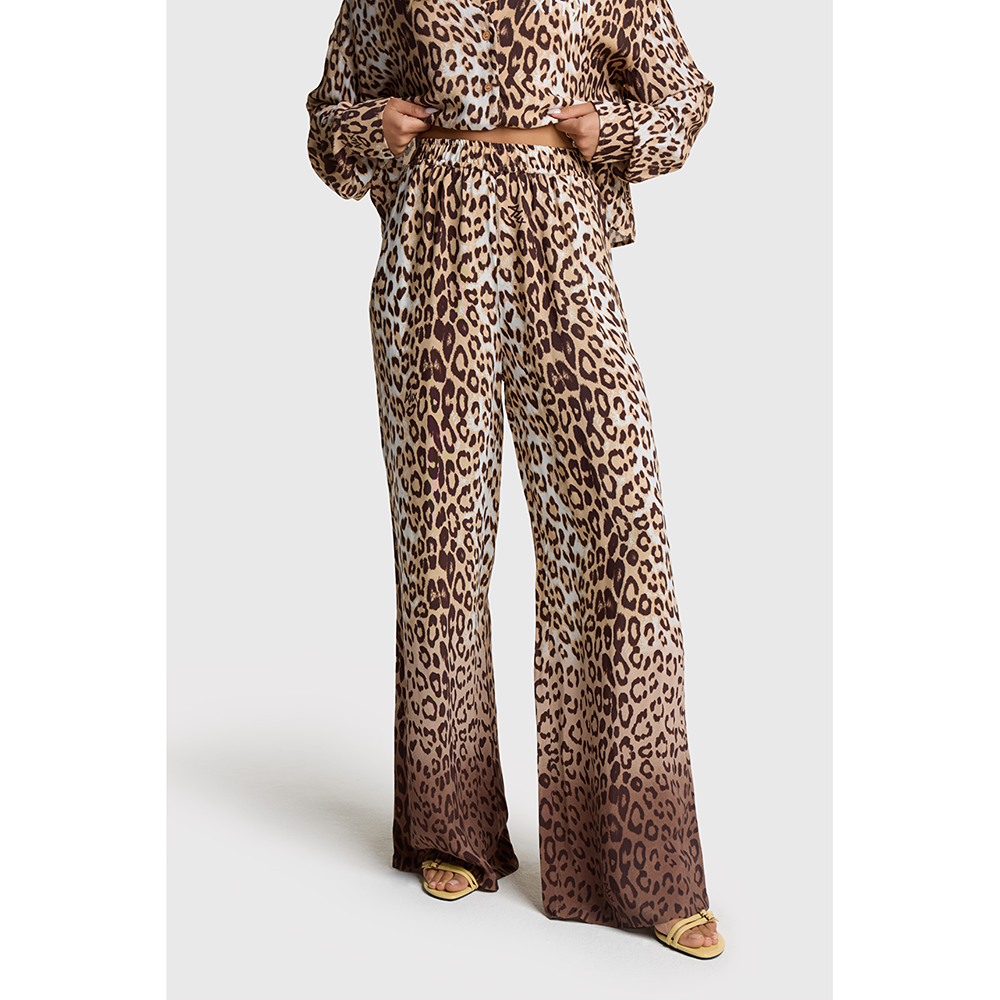 Ladies Woven Animal Crepe Pants Bruin 1 Ladies Woven Animal Crepe Pants Bruin 1