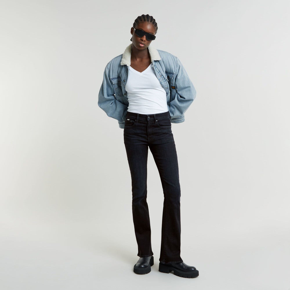 3301 Flare Wmn Zwart 1 3301 Flare Wmn Zwart 1