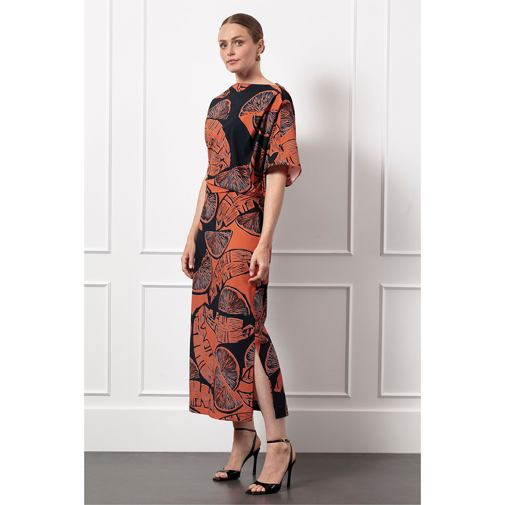 Ineke orange dress Oranje Ineke orange dress Oranje