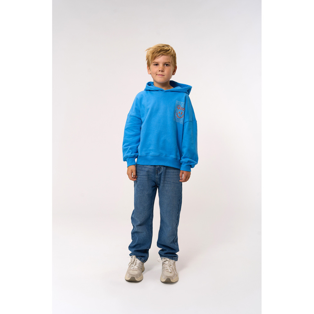 Patrick Hoodie Chestprint Blauw Patrick Hoodie Chestprint Blauw