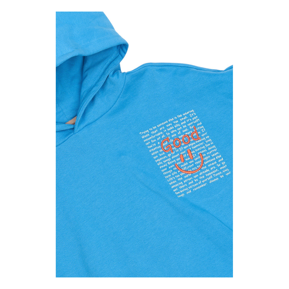 Patrick Hoodie Chestprint Blauw Patrick Hoodie Chestprint Blauw