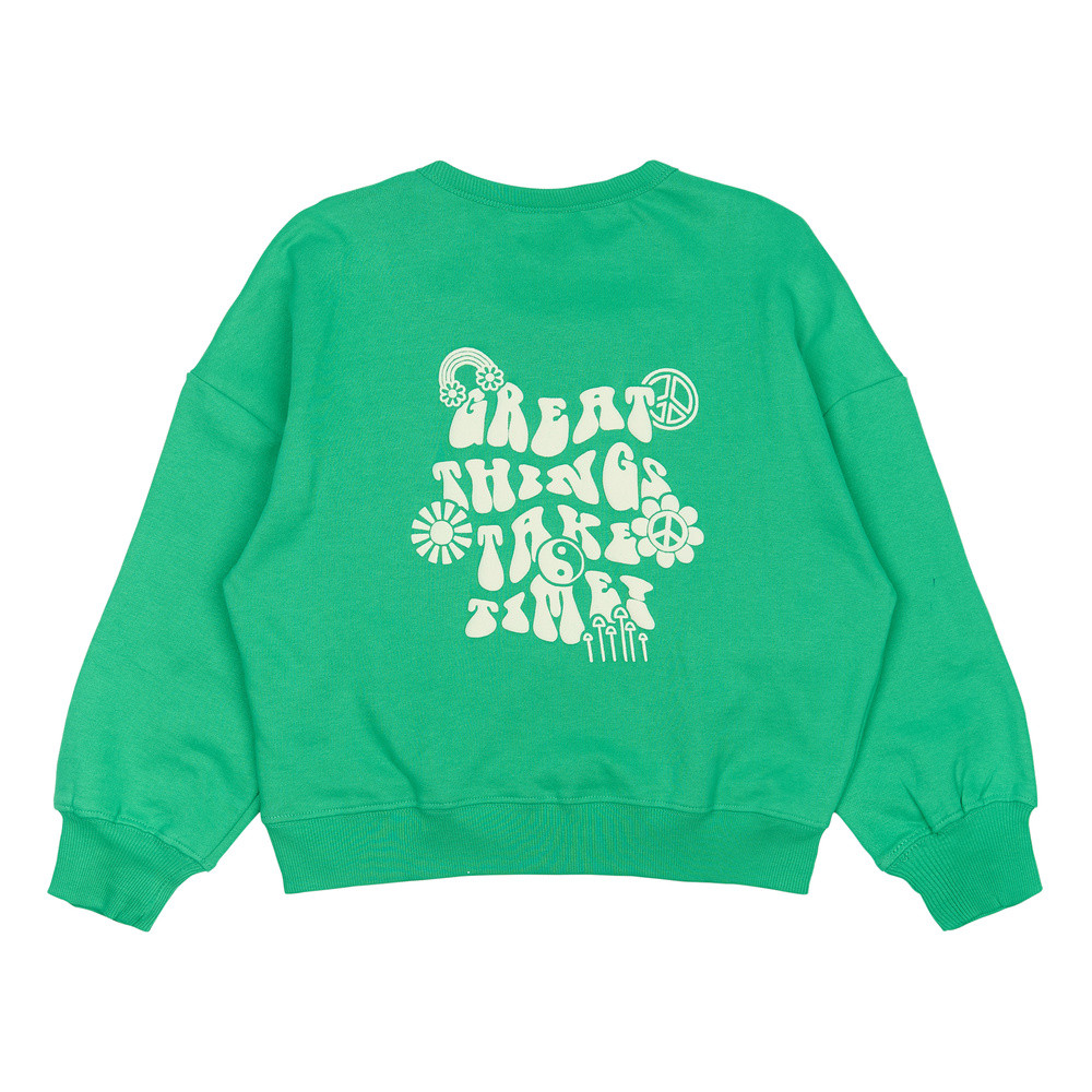 Phyliss Sweatshirt Backprint Groen Phyliss Sweatshirt Backprint Groen
