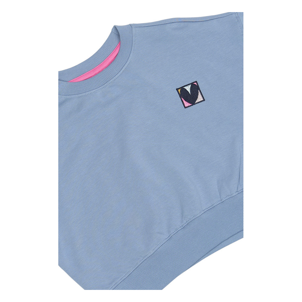 Petria Short Sweatshirt Licht Blauw Petria Short Sweatshirt Licht Blauw