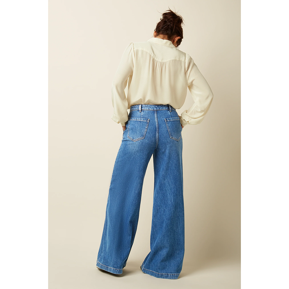 Peppa Pants Regular Stone Denim Blauw Peppa Pants Regular Stone Denim Blauw