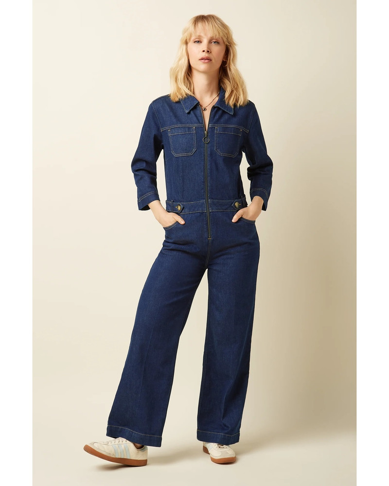 Zip Jumpsuit Onyx Denim Blauw Zip Jumpsuit Onyx Denim Blauw