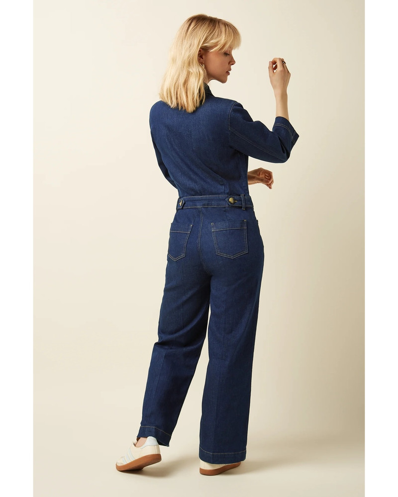 Zip Jumpsuit Onyx Denim Blauw Zip Jumpsuit Onyx Denim Blauw
