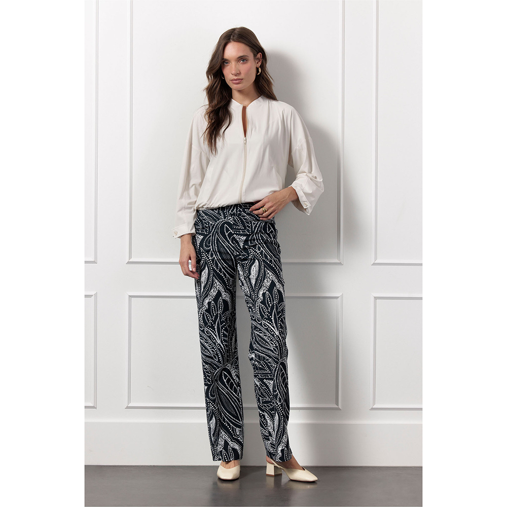 Marilon summer dot trousers Donker Blauw Marilon summer dot trousers Donker Blauw